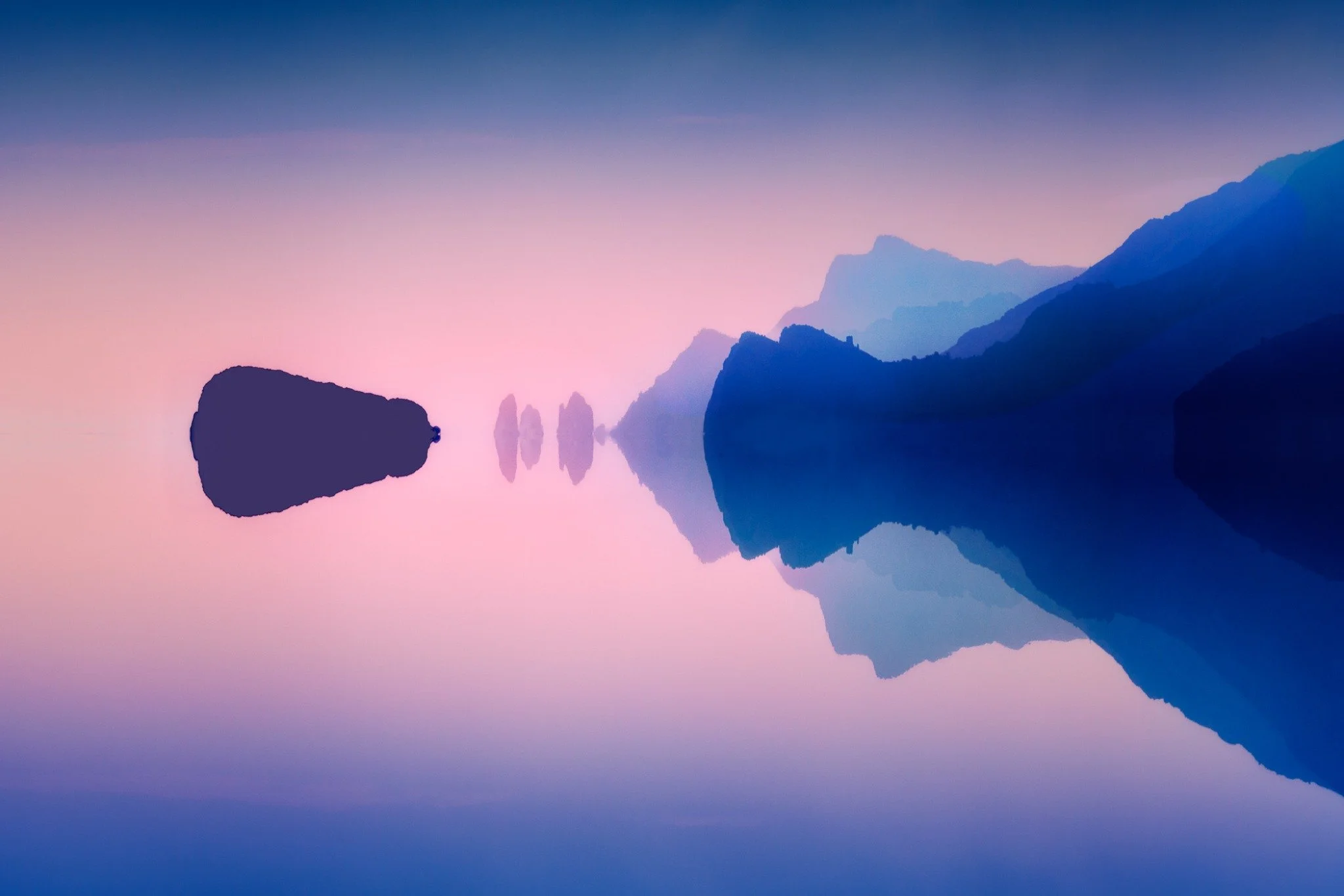 Twilight still image of the Amalfi Coast