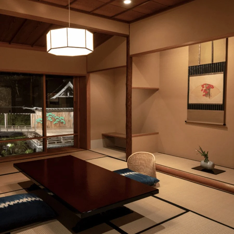 atami room interior at Asaba Ryokan, a historic luxury ryokan in Japan