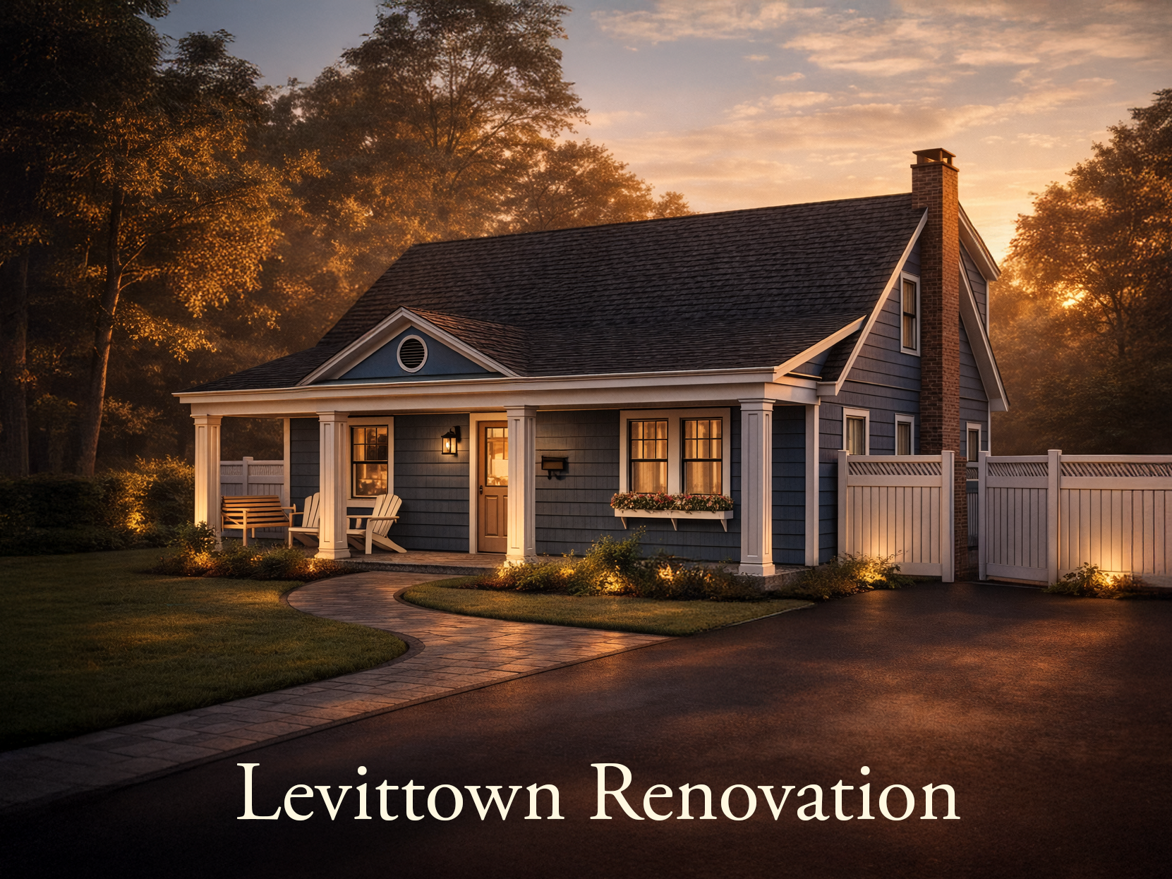 Levittown home renovation and second story addition by Long Island architect Americana Architects.