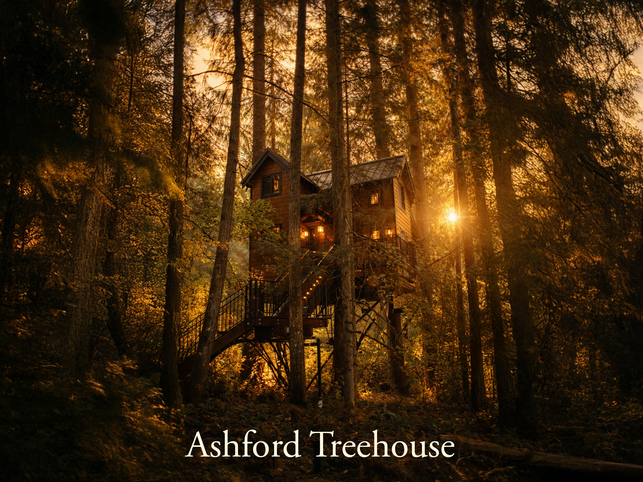 Custom luxury treehouse design and elevated retreat by Treehouse Architect Americana Architects.