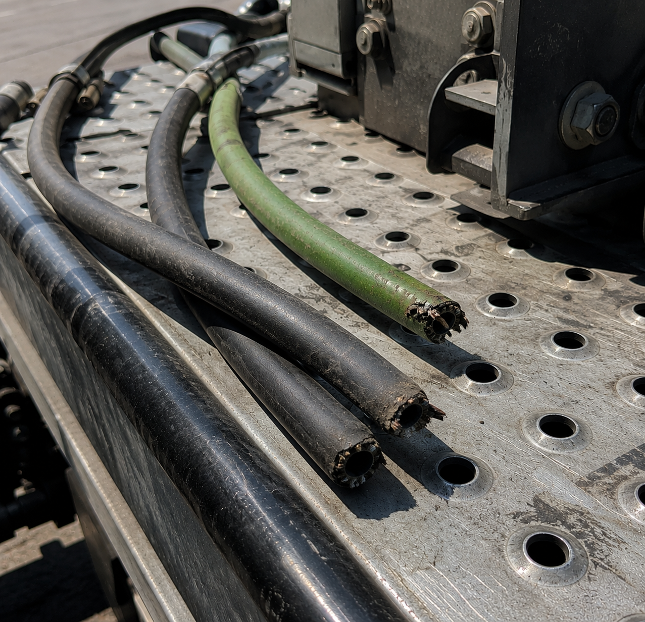 Image of critical lines in a truck cut
