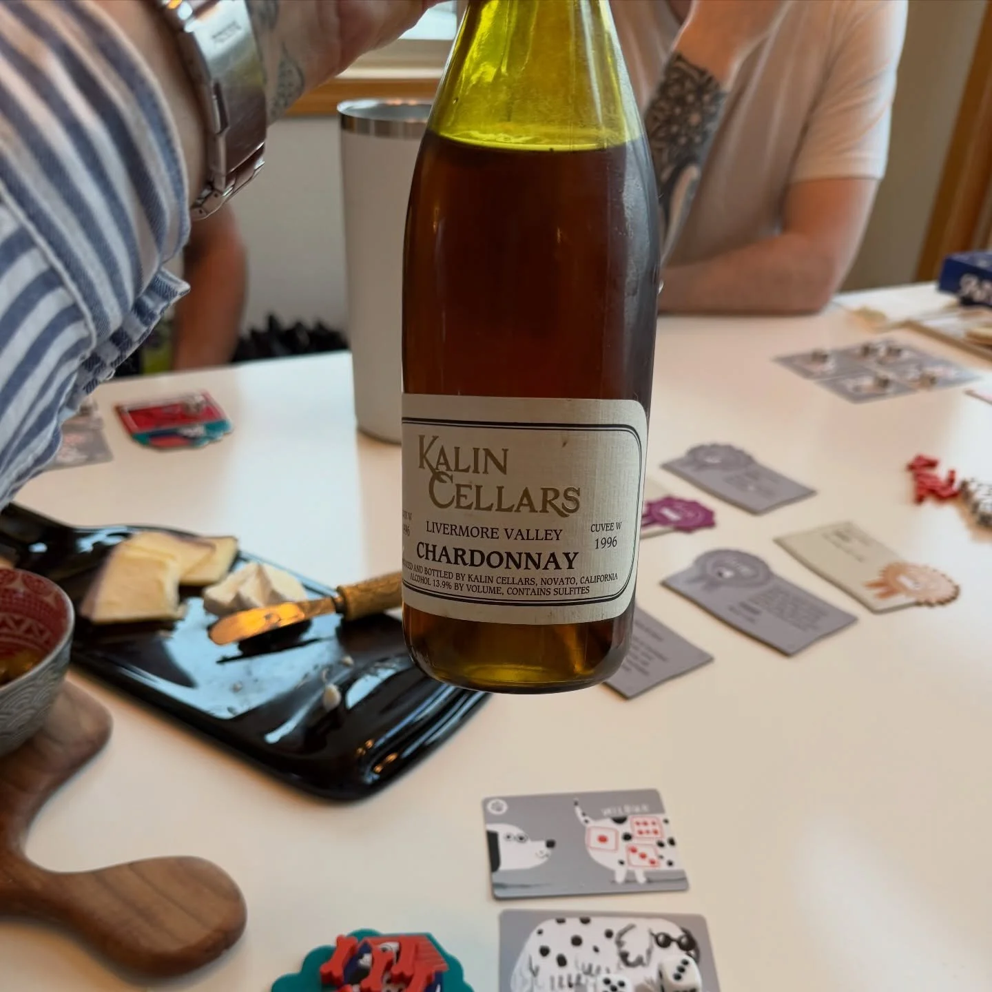 Just some 1996 Chardonnay with Game Night, what a treat!  I would have guessed Sherry. Thanks for sharing @mikaylapacnw 🥂