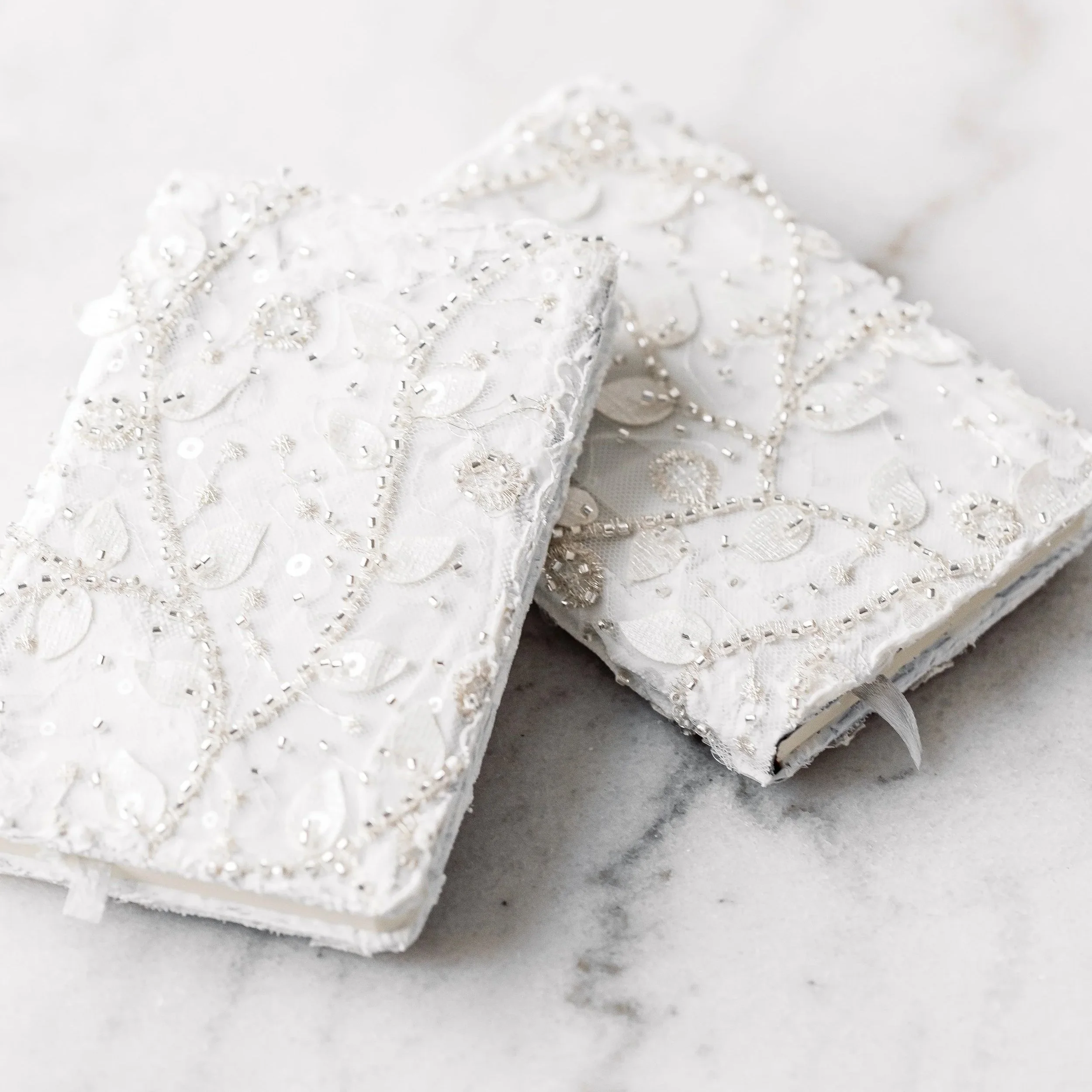 Hand-Finished Vow Book Set | Foliage