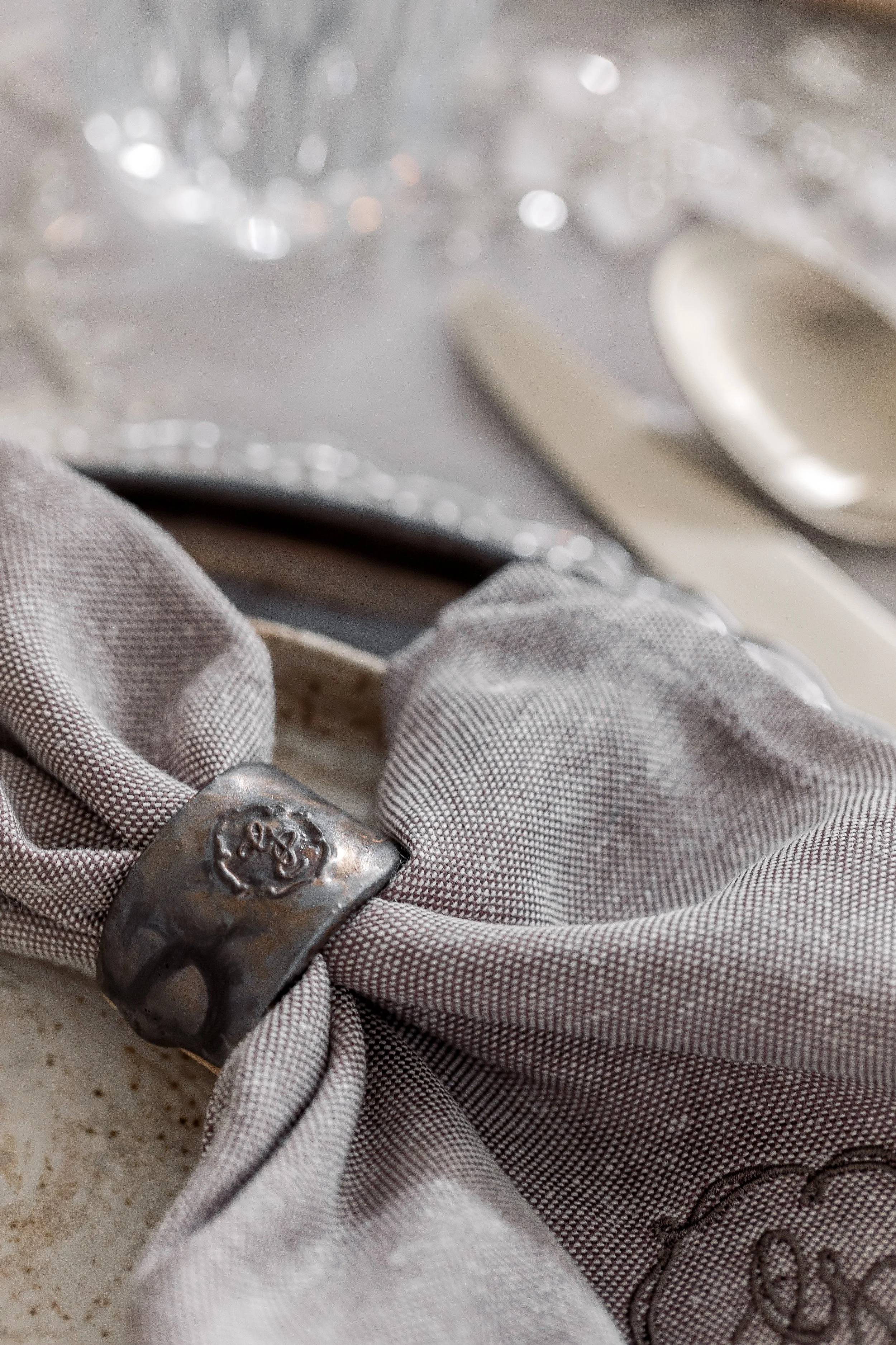 Custom Ceramic Napkin Rings Set