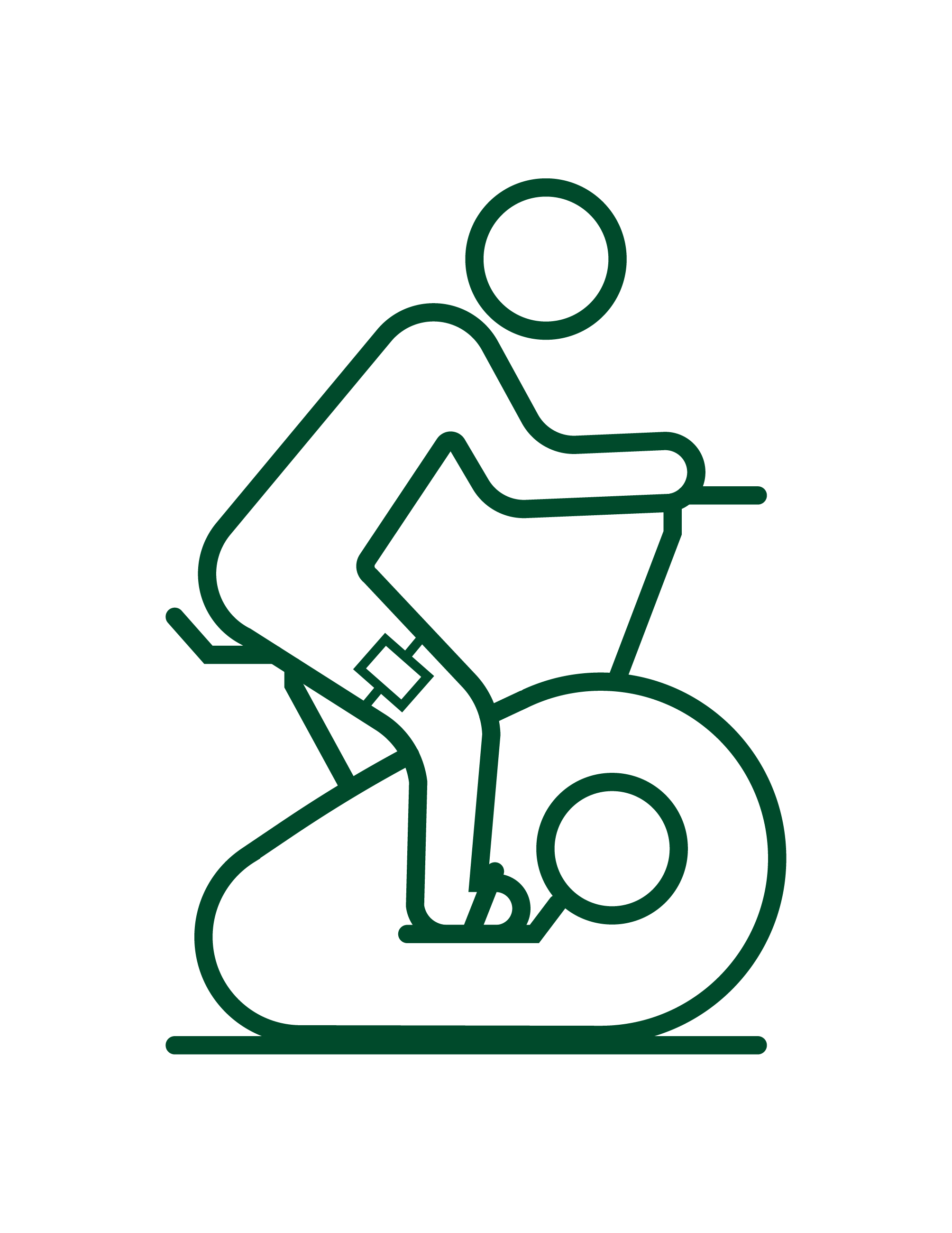Outline illustration of a person holding a smartphone and sitting at a desk with a laptop, a cup, and a paper, in front of a computer monitor.
