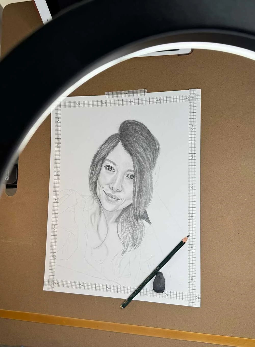 Commissioned graphite portrait sketch