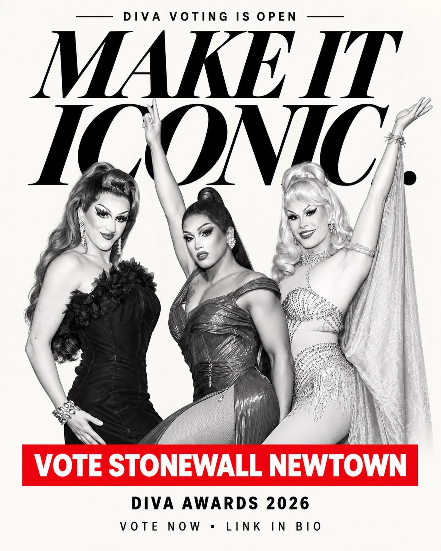 DIVA VOTING IS NOW OPEN! ✨

Show some love for Stonewall Newtown and vote for your favourites:

💋 Drag Shows &amp; Performers
🕺 Male Performers
🎧 DJs
🎉 Pub Events
🏆 Stonewall Newtown for Most Popular Venue

Every vote counts. ❤️

VOTE NOW &mdash
