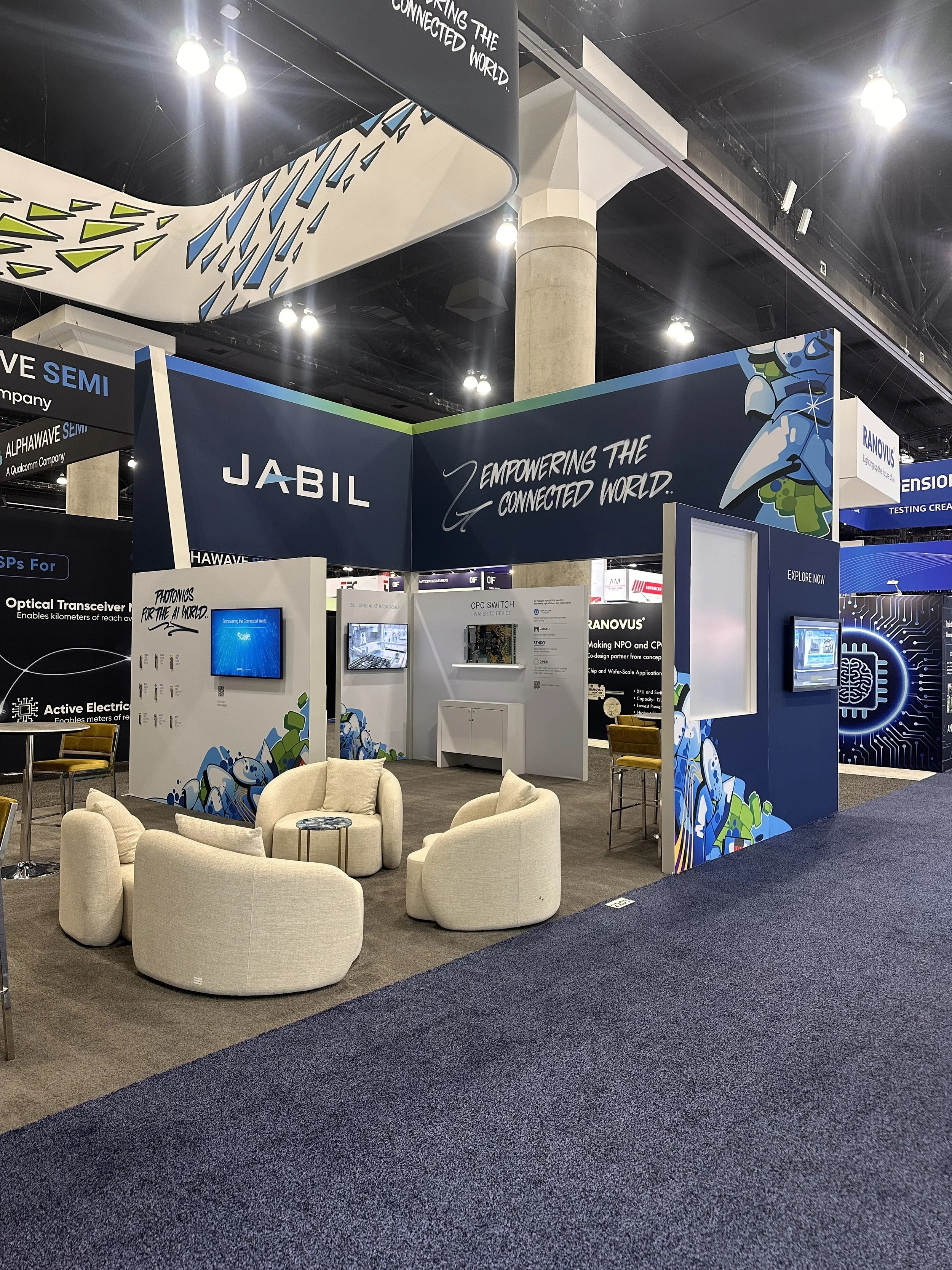 Jabil Engineering x GRFT+ -OFC Conference LA '26- 1 of 2 Full exhibition booth wraps 