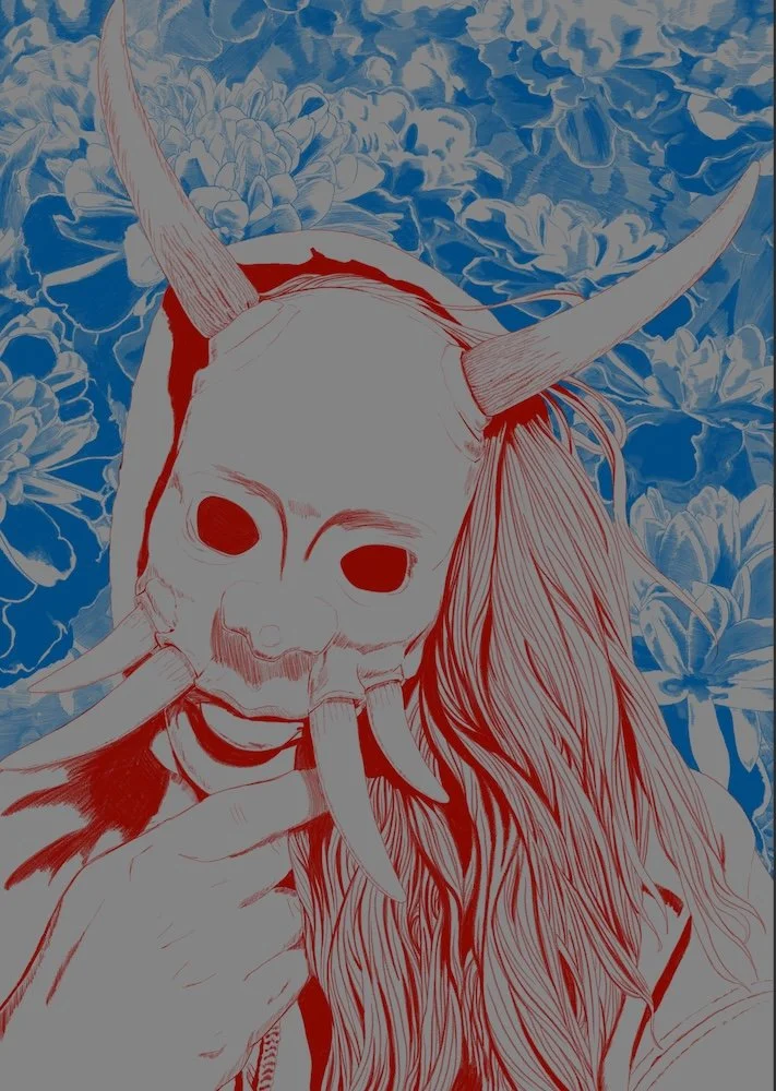 digital sketch for Overlapping Lines zine