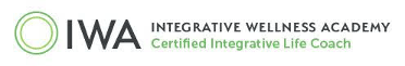 Logo of IWA Integrative Wellness Academy with the slogan 'Certified Integrative Life Coach'