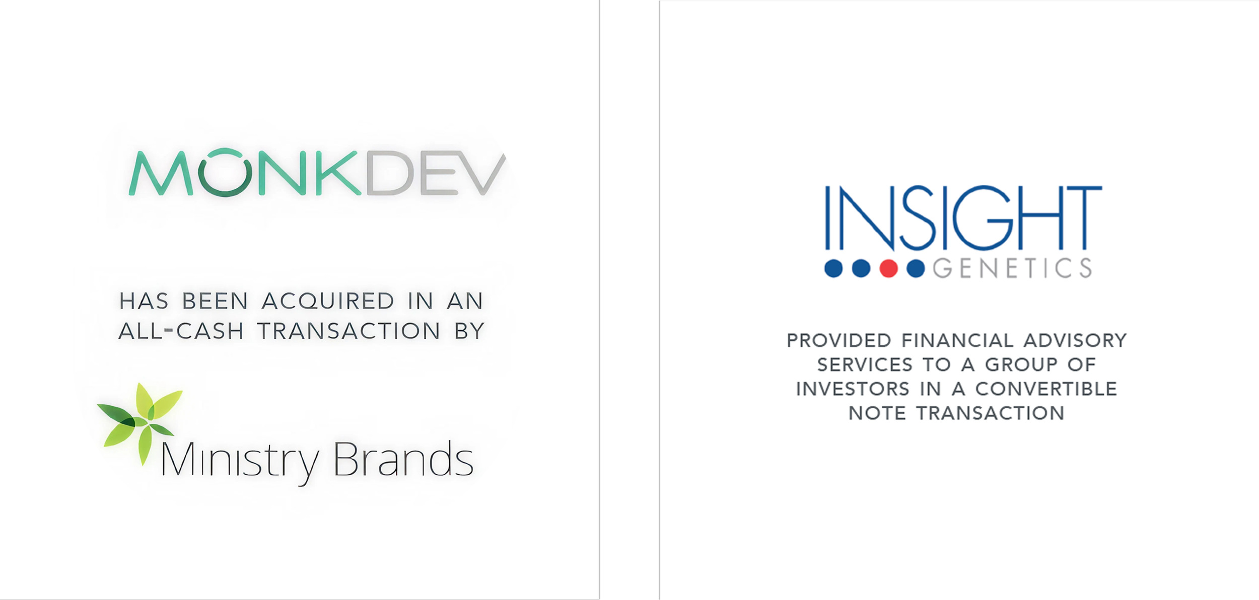 Coil Partners Announces Growth Equity Investment for Insight Genetics, Inc. and Corporate Sale of Monk Development