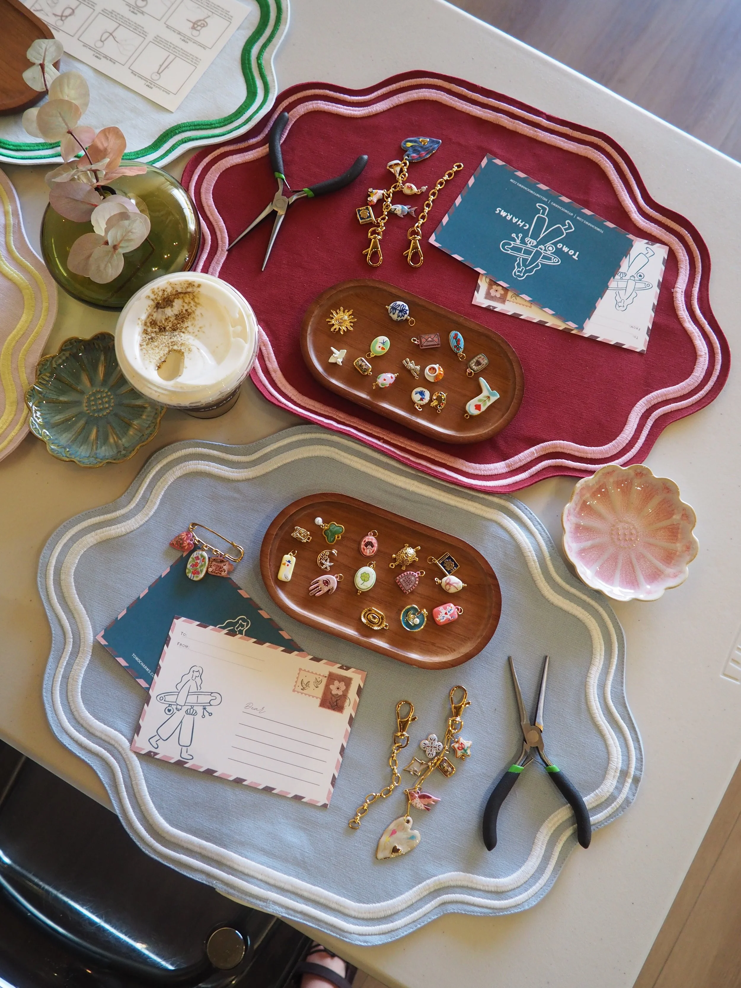 curated vintage inspired charms keychain workshop SoCal