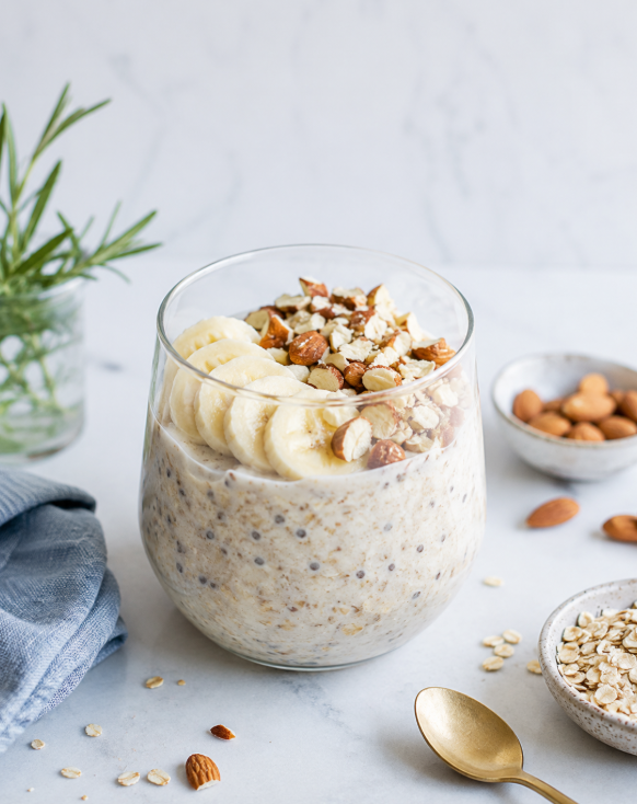 Gluten-Free Overnight Oats with Roasted Nut Crunch