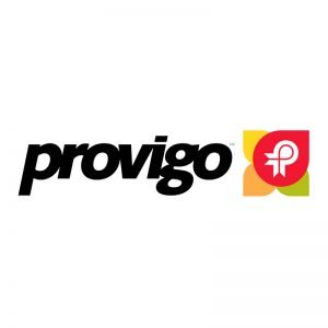 Provigo logo with black text and a colorful square icon containing a white 'p' on a red background