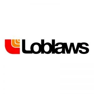 Loblaws logo with red and orange squares and black text