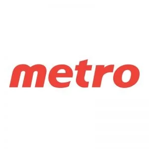 The Metro logo in red text on a white background.