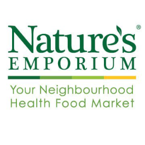 Nature's Emporium logo with tagline 'Your Neighbourhood Health Food Market' in green text.