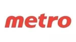 Metro logo in red text