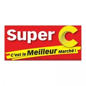 Super C logo with yellow banner saying 'C'est le Meilleur Marché!'