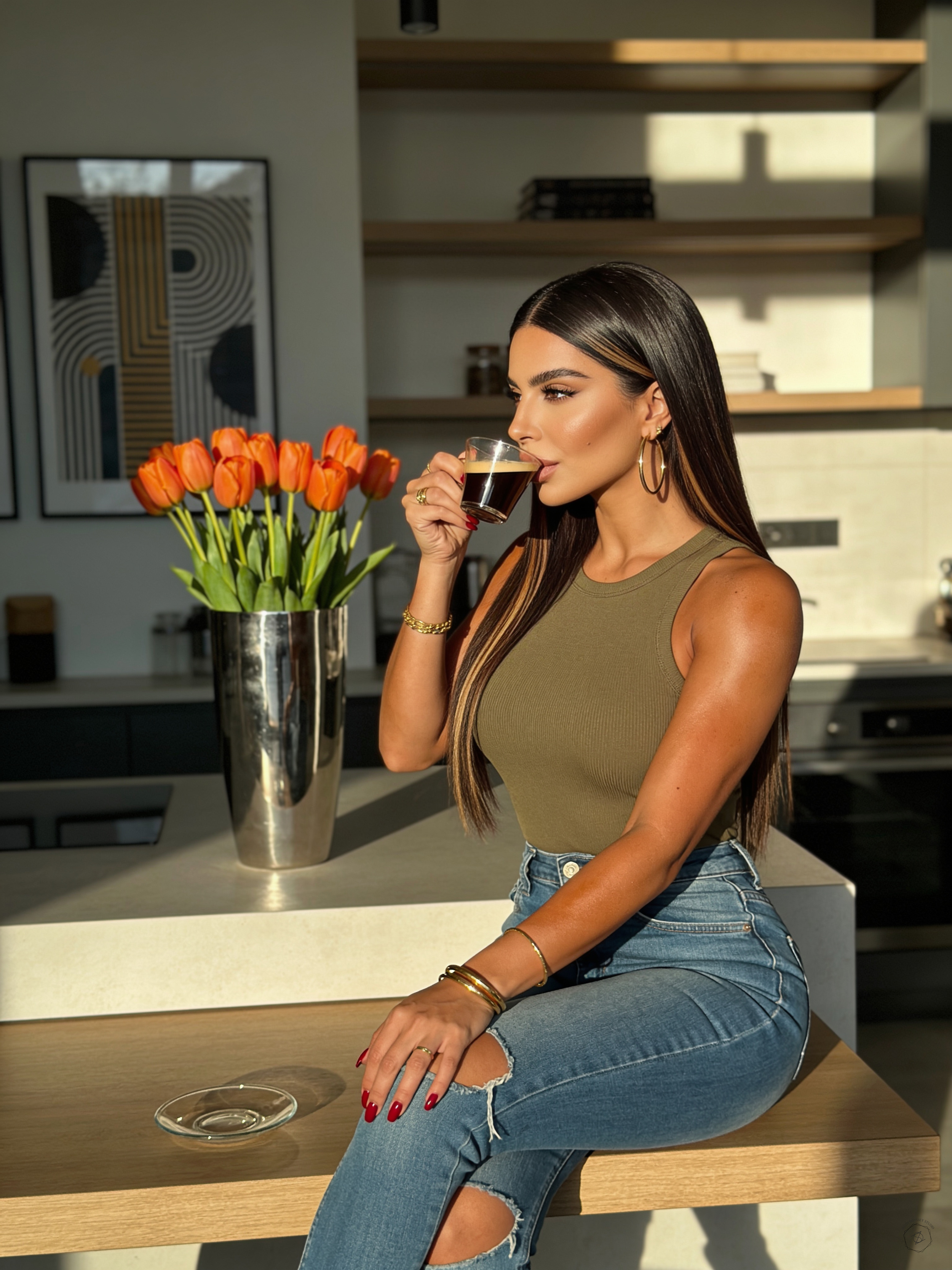 Home Espresso Moment: Slow Living, Golden Hour &amp; Kitchen Rituals
