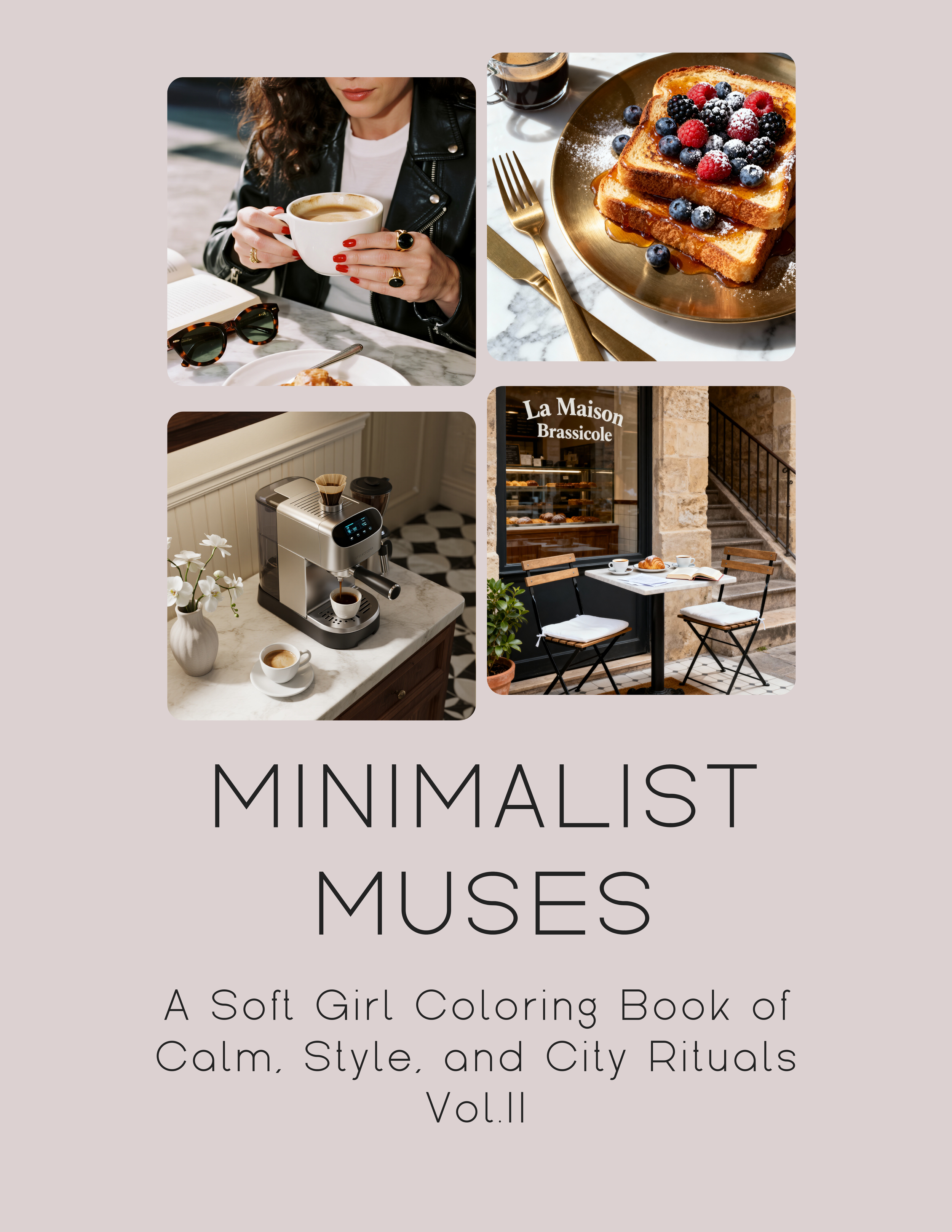 Minimalist Muses: A Soft Girl Coloring Book of Calm, Style, and City Rituals Volume II