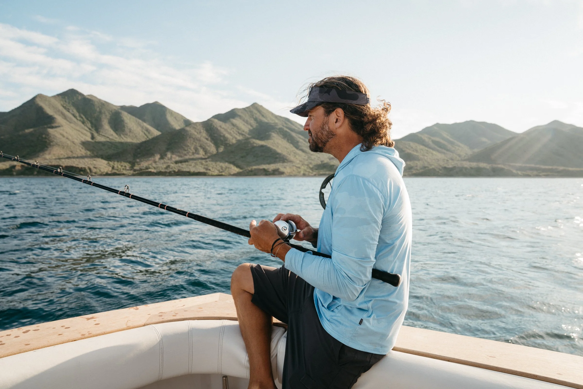 Bait making with a view.