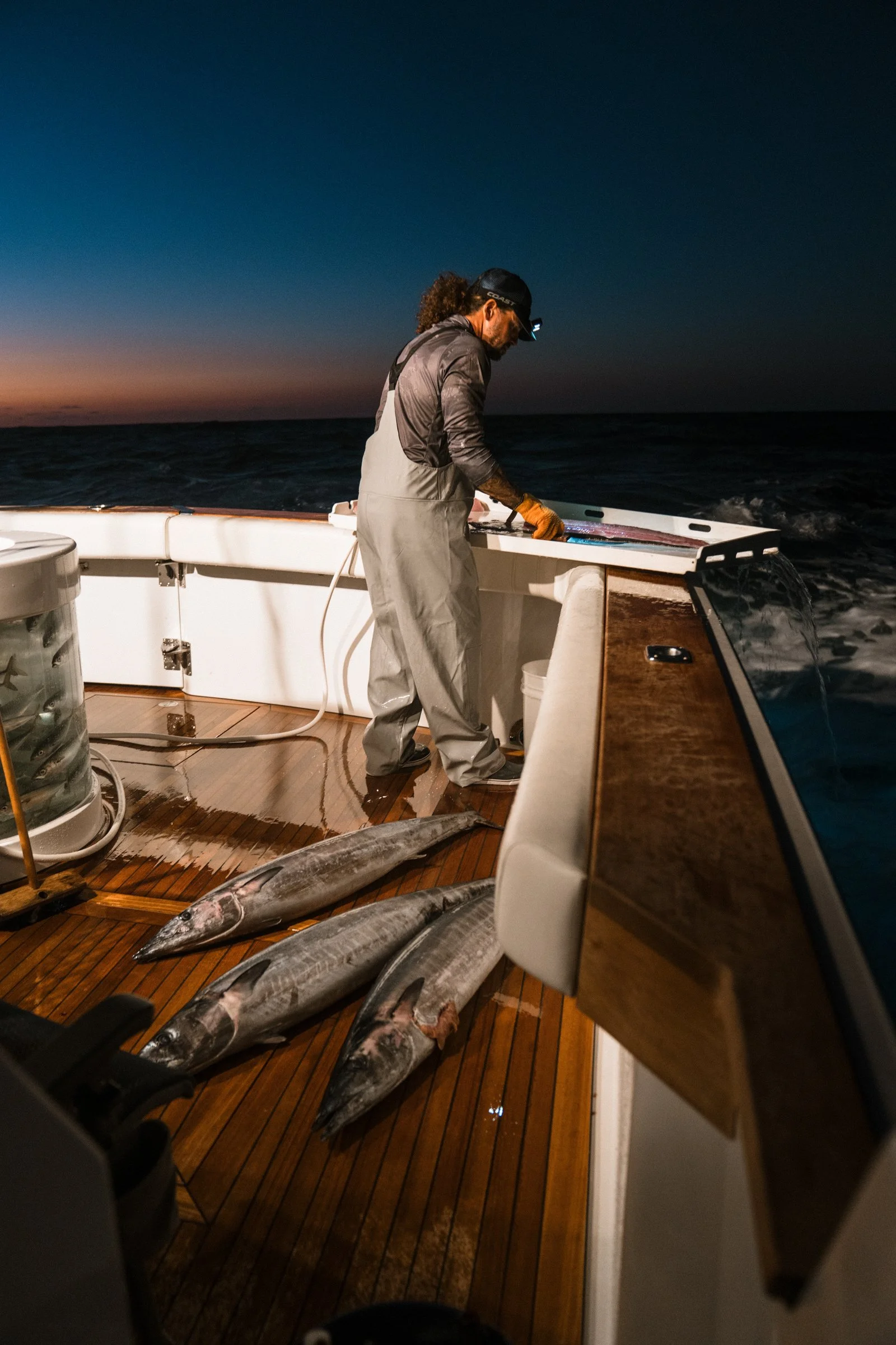 Grant, meal prepping in the Torrent bib.