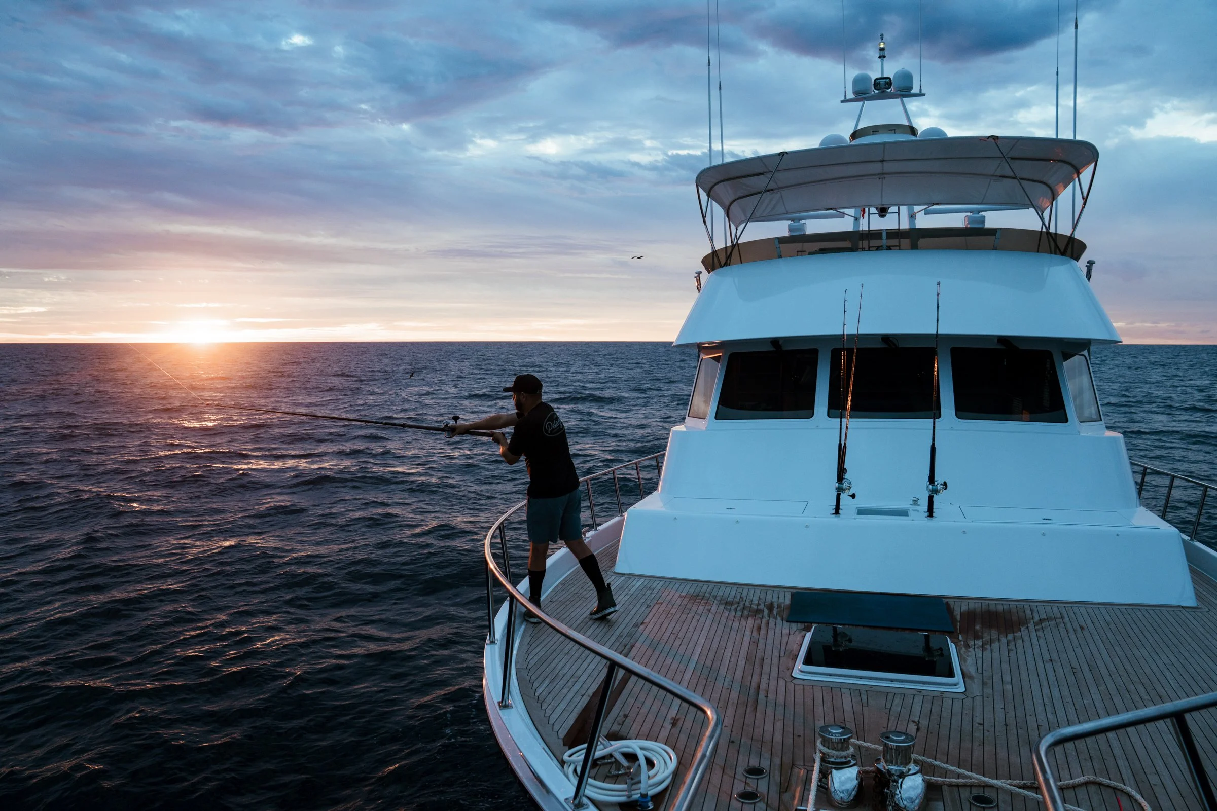 Taking advantage of waking up on anchor with a few sunrise casts. 