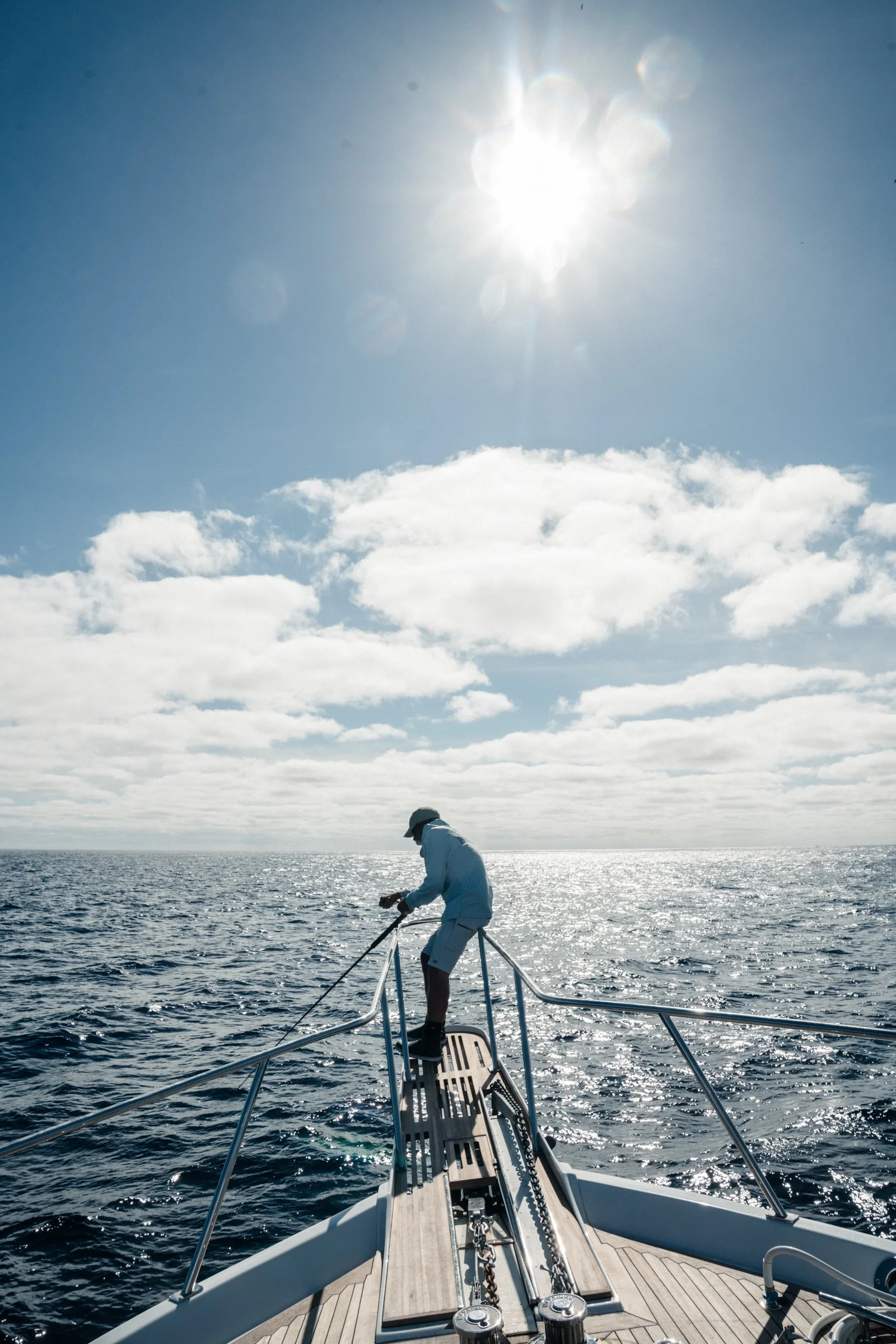 Just a man, his boat, and a striped marlin.