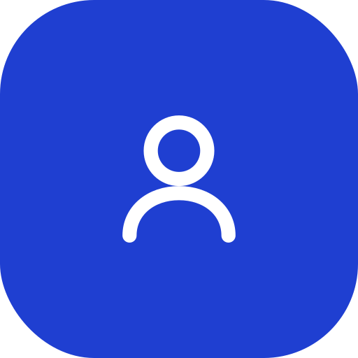 Generic user icon with a white person silhouette on a blue background.