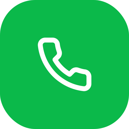 Green icon with a white phone handset symbol.