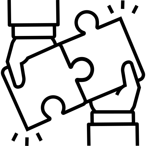 Black and white line drawing of a person in a space suit floating in space with a planet and stars in the background.