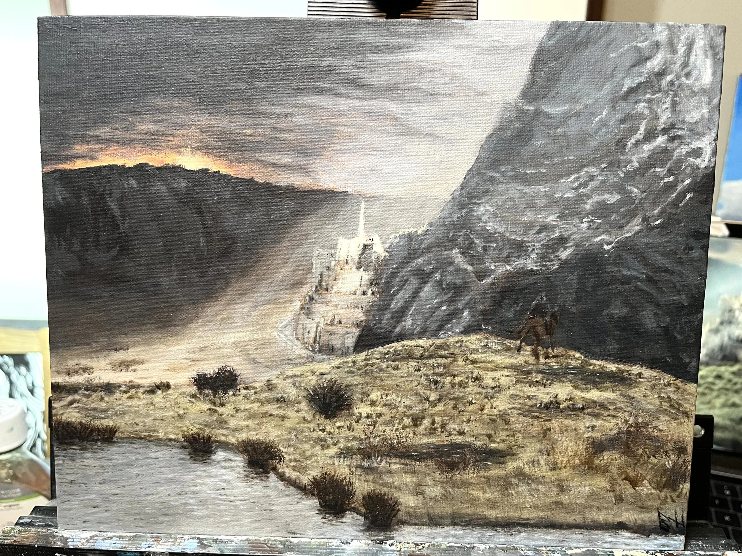 The coming storm - 8X10 oil on linen 