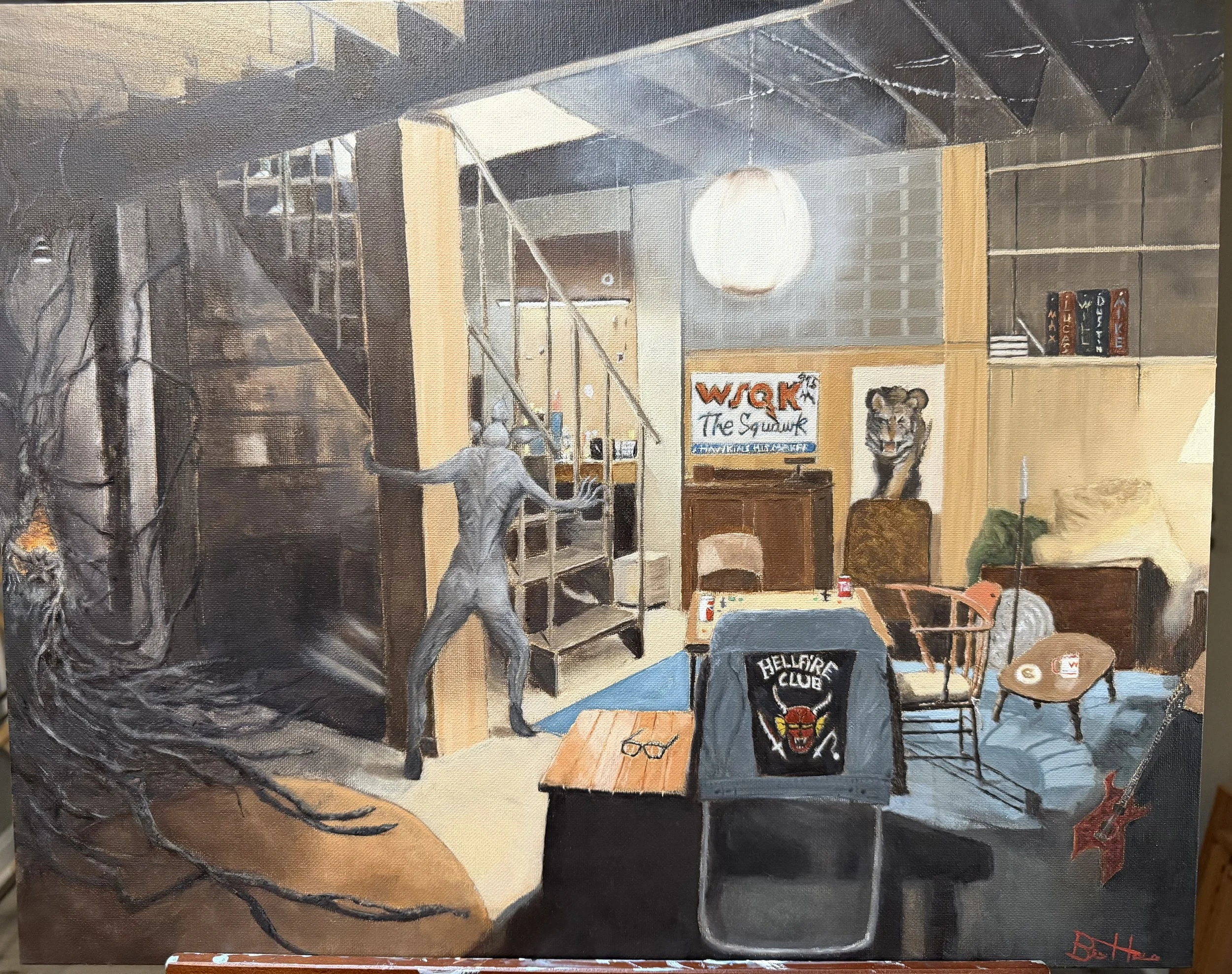Mike's Basement - 16X20 oil on linen 