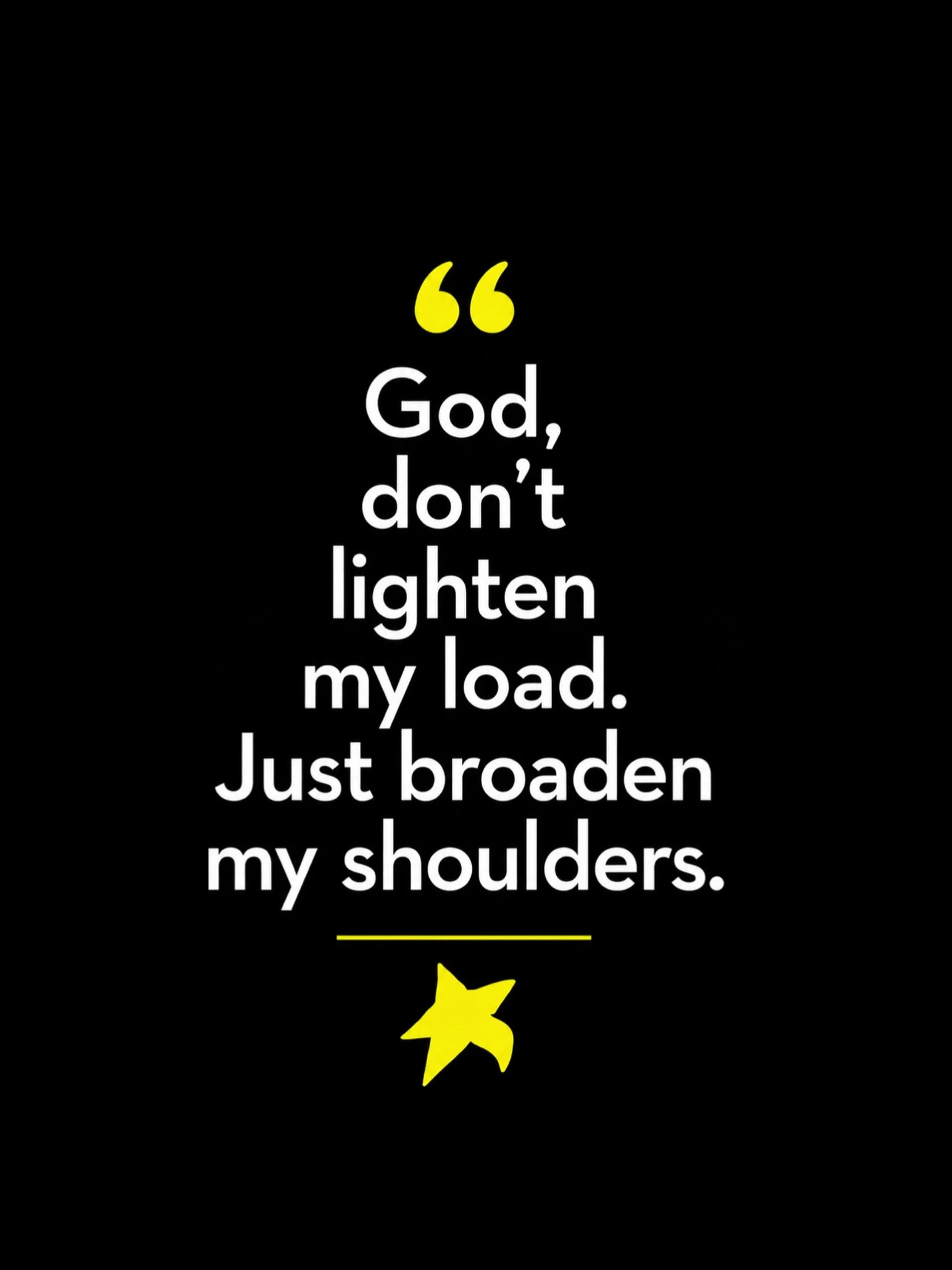 September Gypsy newsletter message💛

&ldquo;God, don&rsquo;t lighten my load. Just broaden my shoulders.&rdquo;

Not God, make everything easier.
Not God, remove everything uncomfortable.

But instead:
God, make me stronger so I can carry what You h