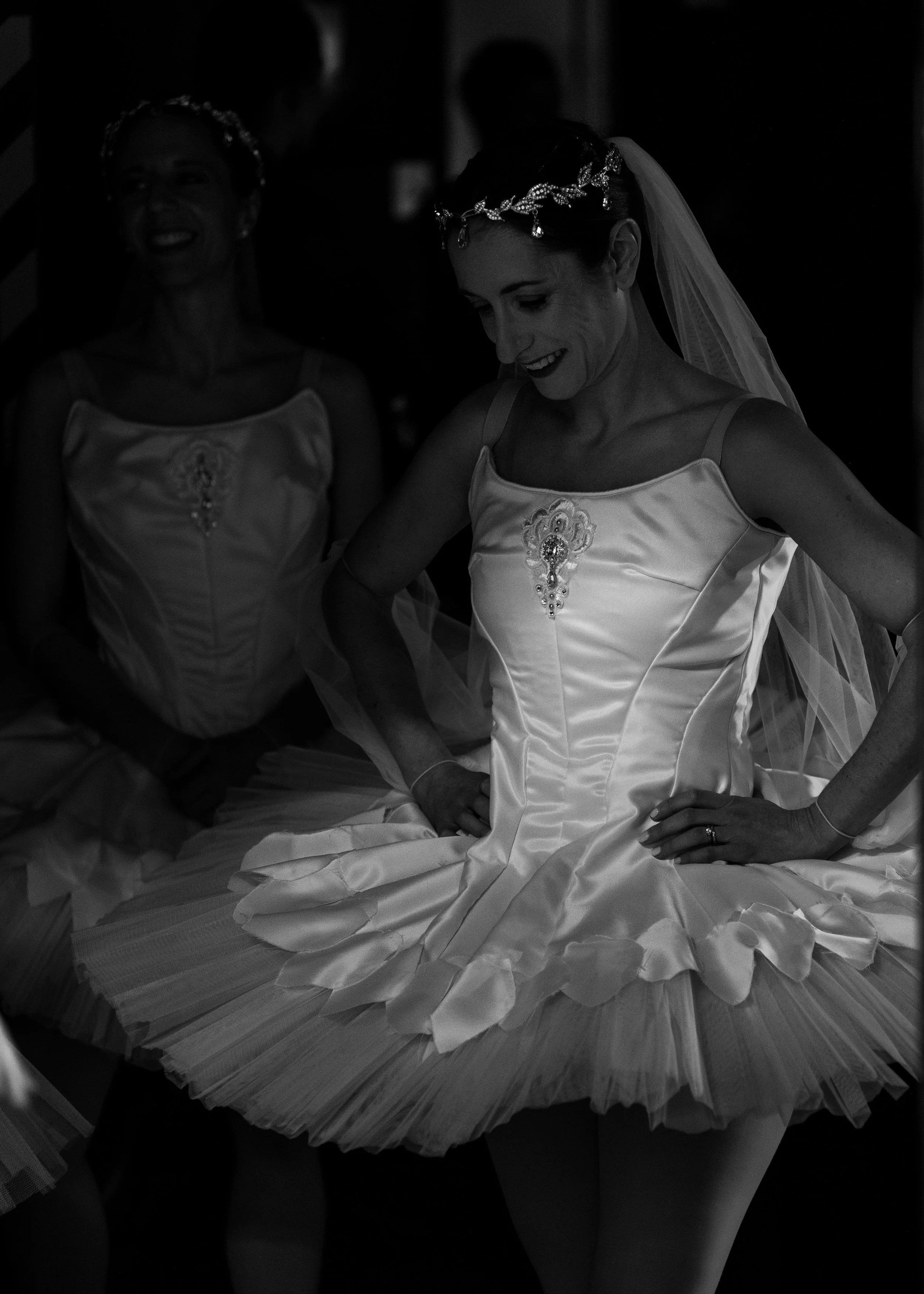 Adult Ballet Centre dancer performance season for Adult Ballet Centre in white tutu for Swan Lake