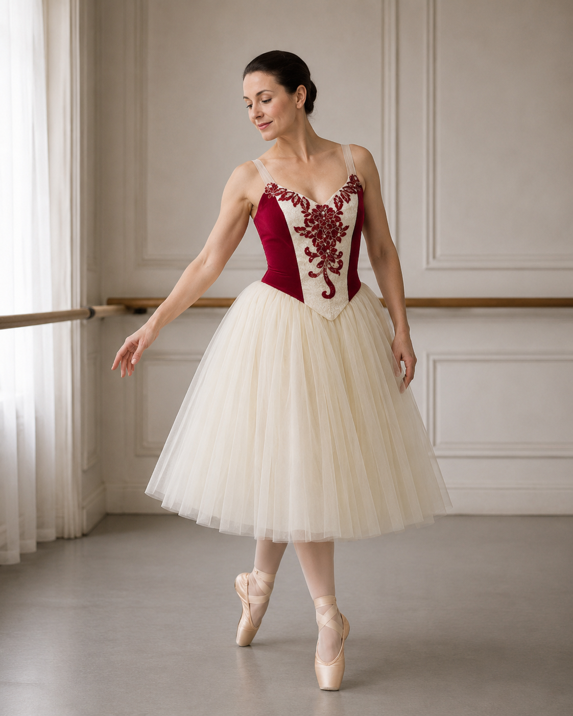 Burgundy & Gold Velvet Performance Tutu - Hand made by Australian Designer Tash Knight