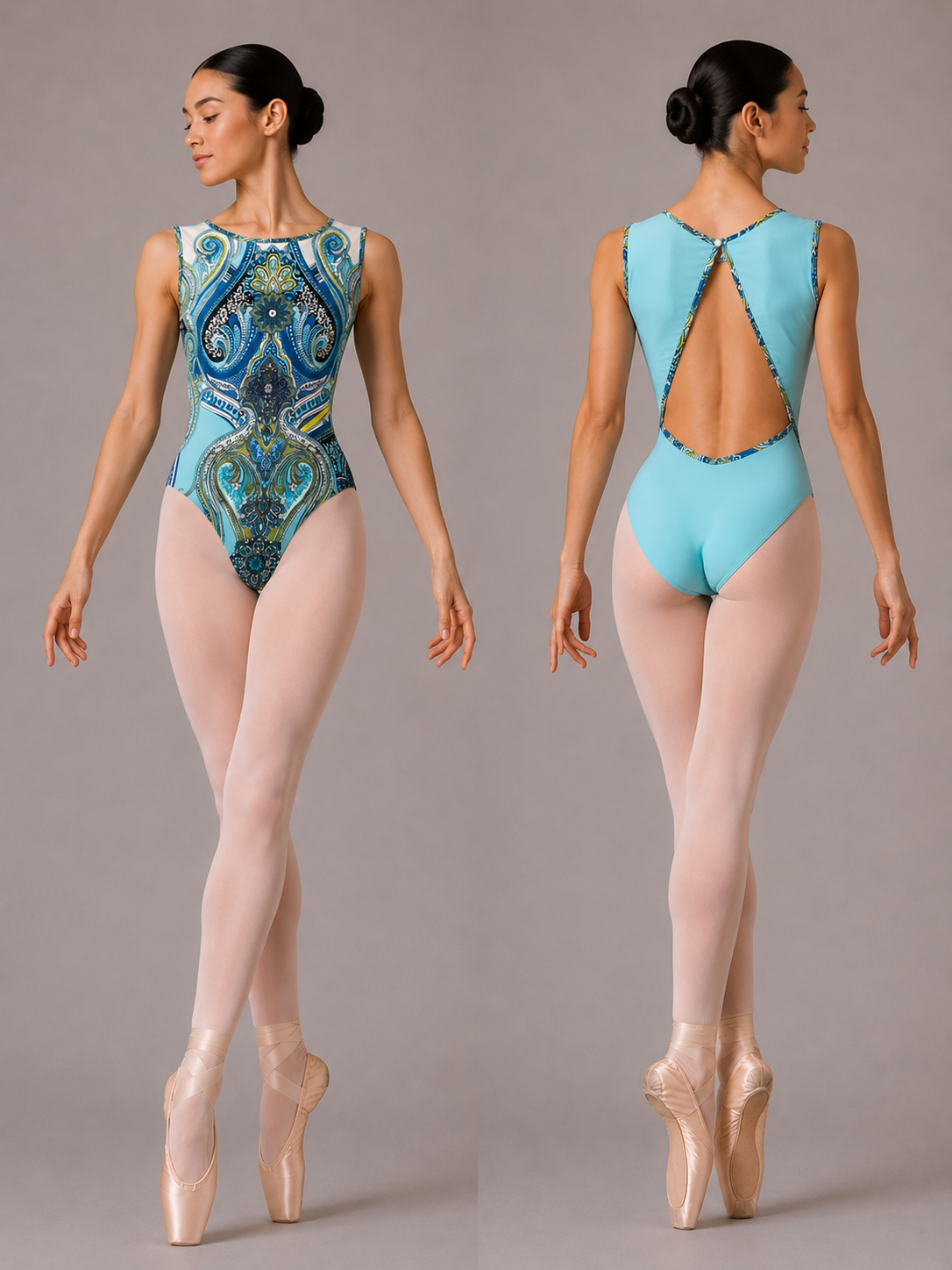 Ocean Jewel Keyhole Leotard Designed by Tutu Tout Le Monde