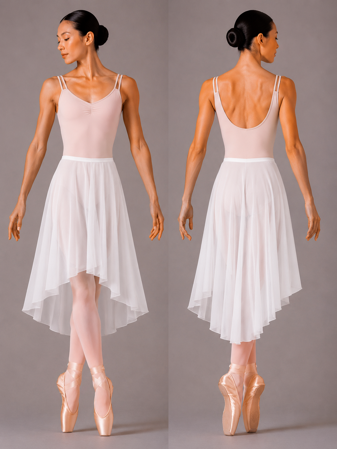 White Whisper Mid-Calf Ballet Skirt Designed by Tutu Tout Le Monde