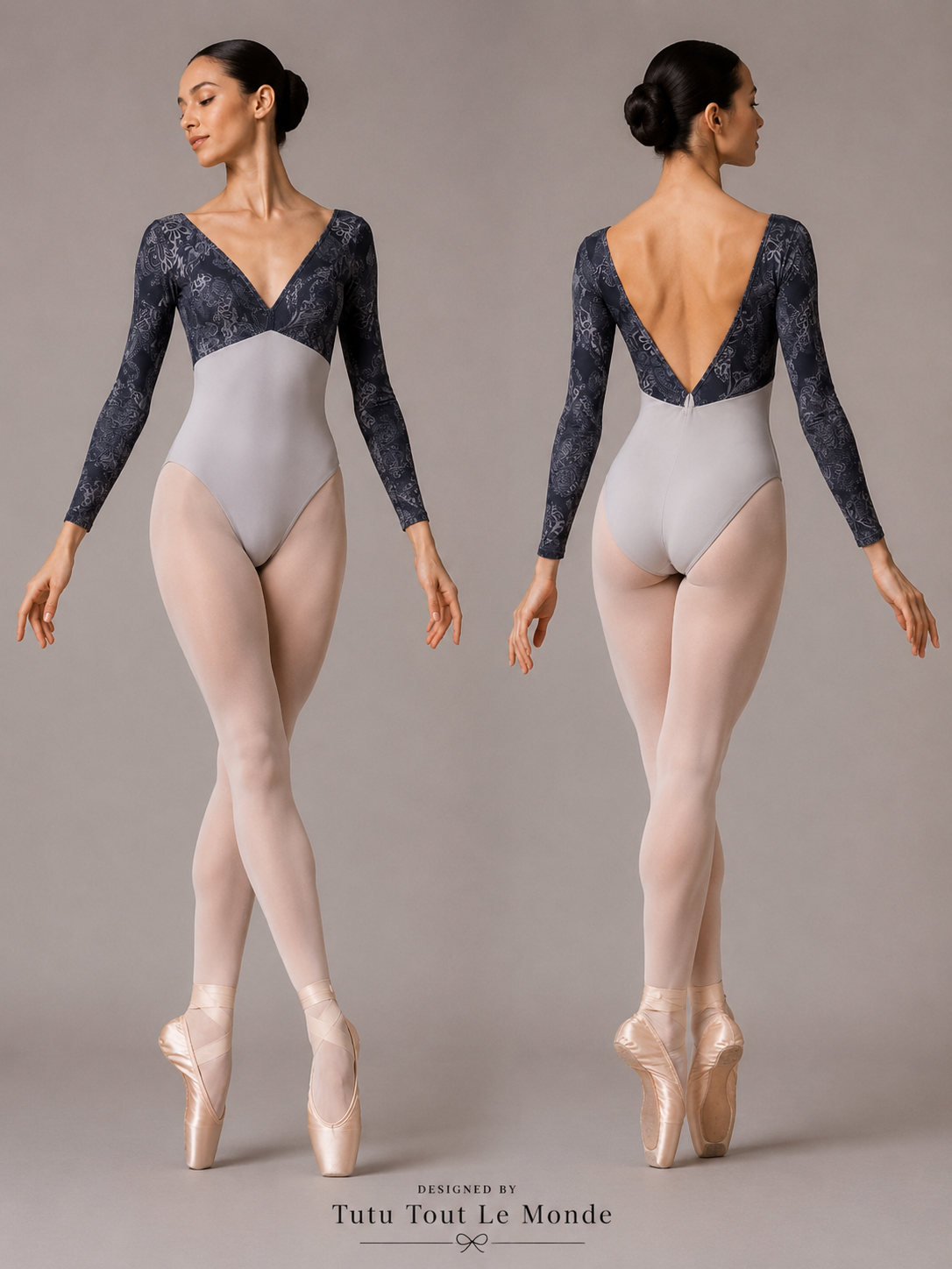 Paisley V-Back Leotard Designed by Tutu Tout Le Monde