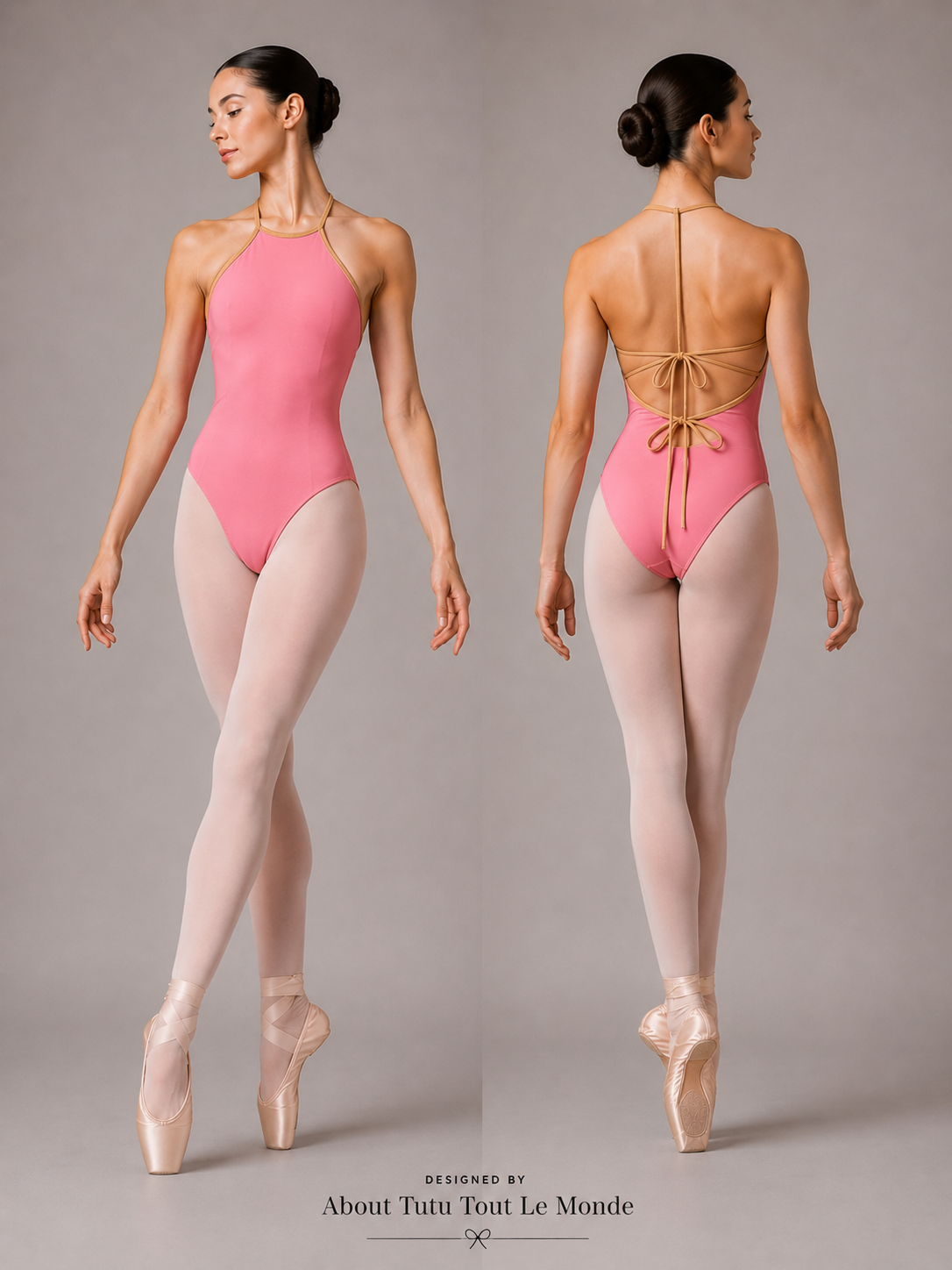 Blush Halter Leotard Designed by Tutu Tout Le Monde