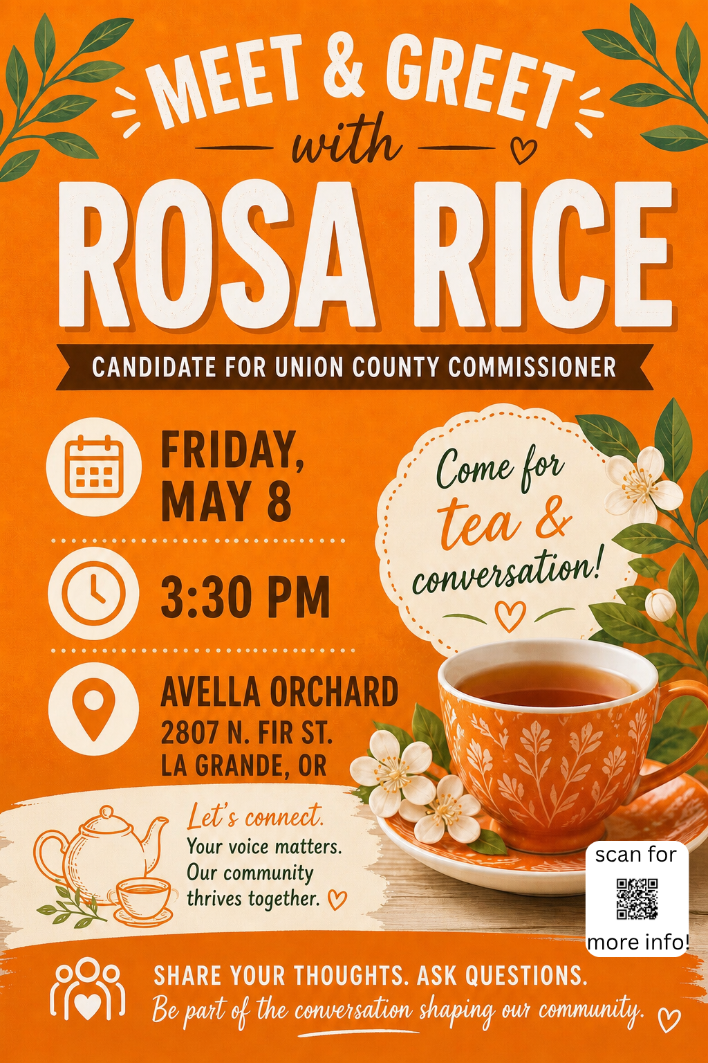 Tea & Conversation with Rosa Rice