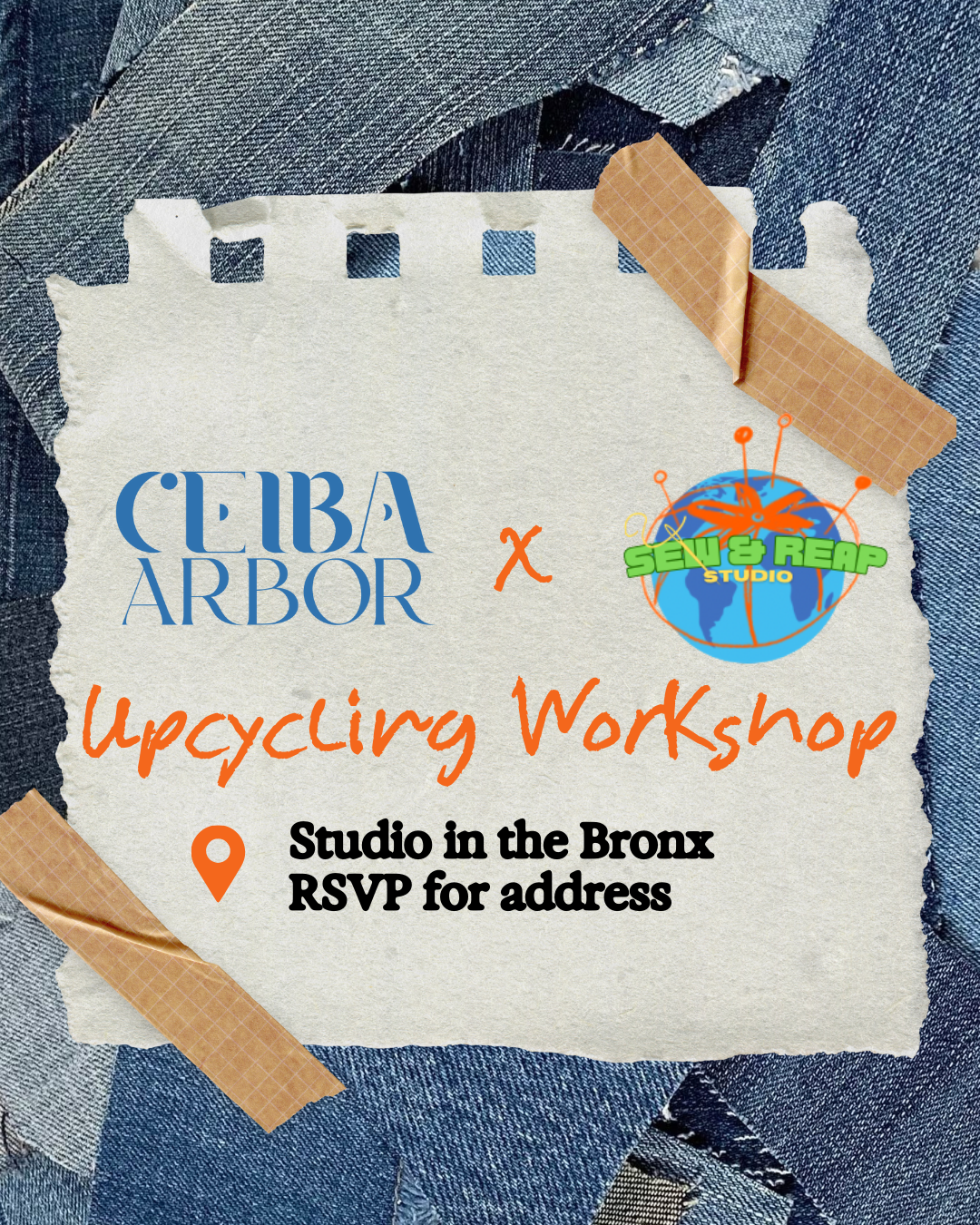 Evening Upcycle Workshop: Denim Toolbelts with Sew and Reap