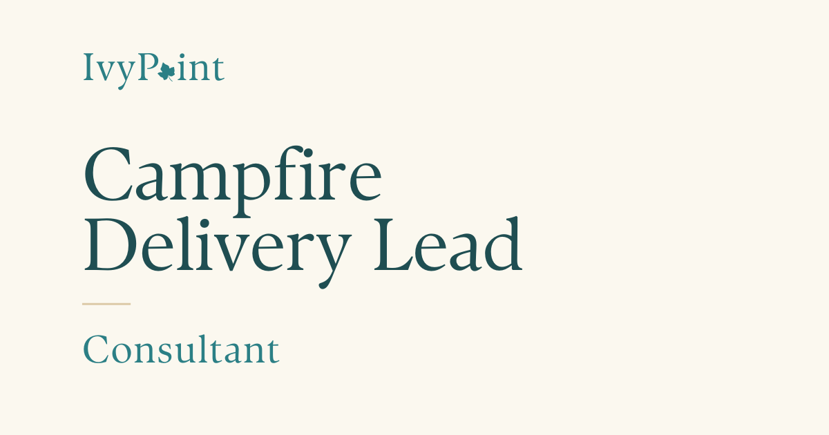 Campfire Delivery Lead - Consultant