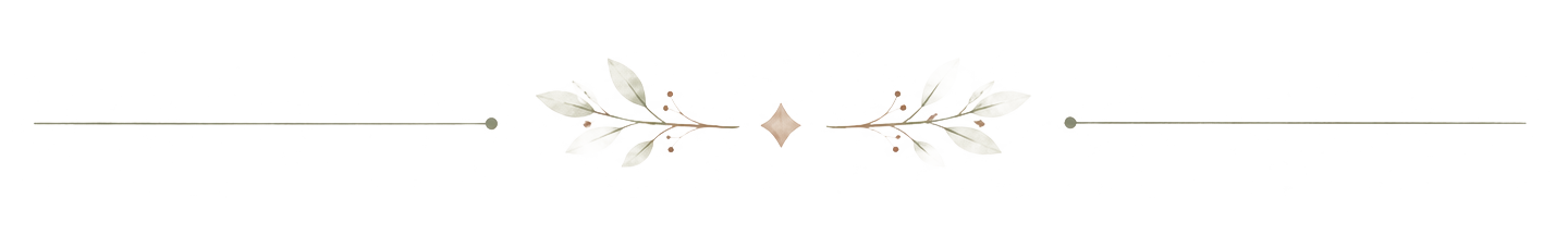The Benevolent Wolf Decorative graphic with leaves and a star, featuring a white oval shape in the center.