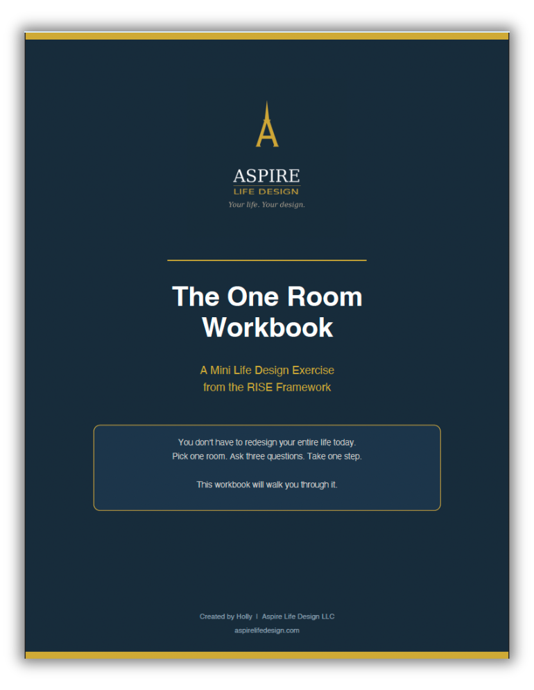 The One Room Workbook - a free life design exercise from Aspire Life Design