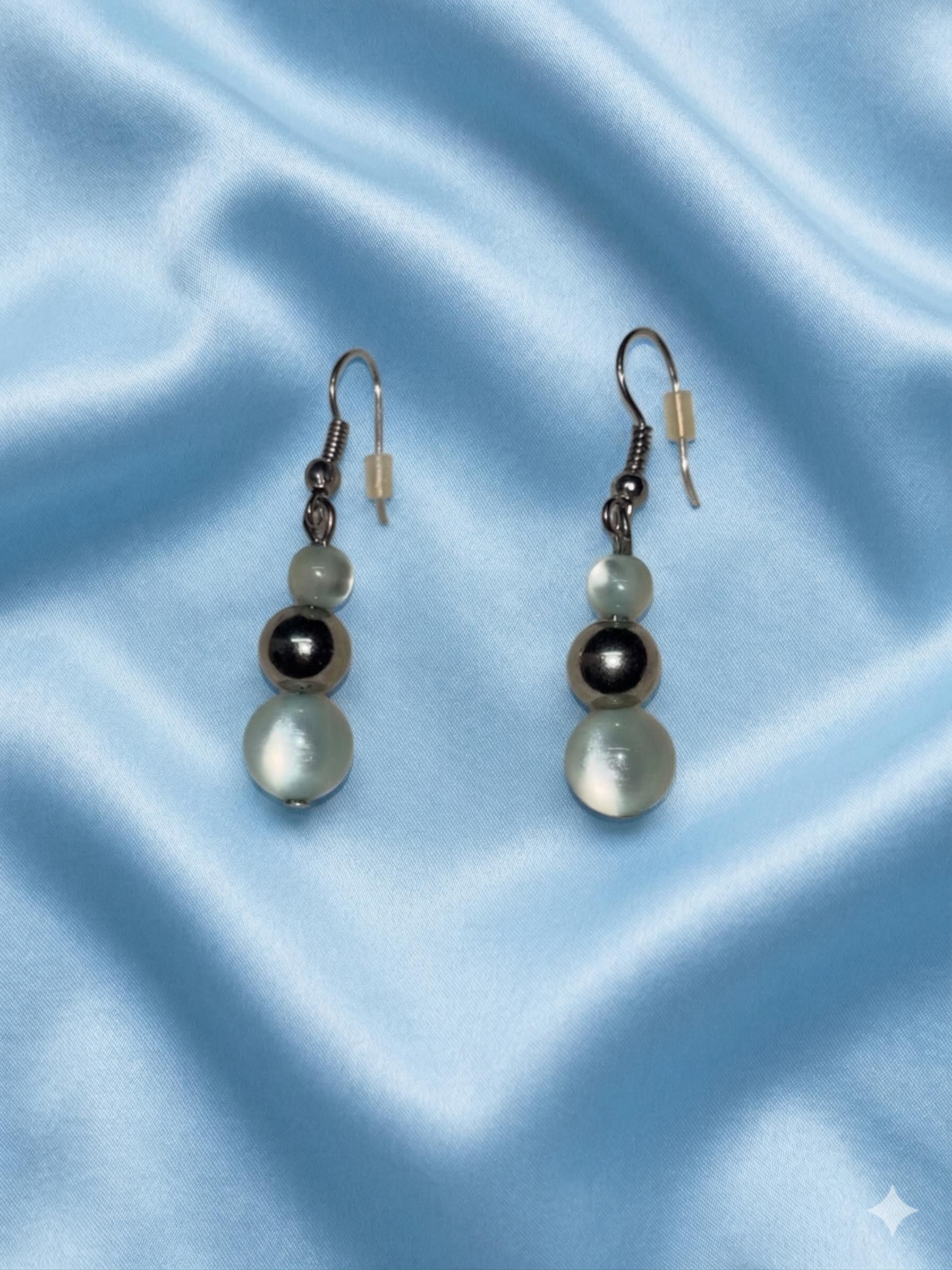 Enchanting Luminous "Moonstone" Vintage Drop Earrings