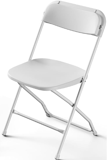 White Plastic Folding Chair
