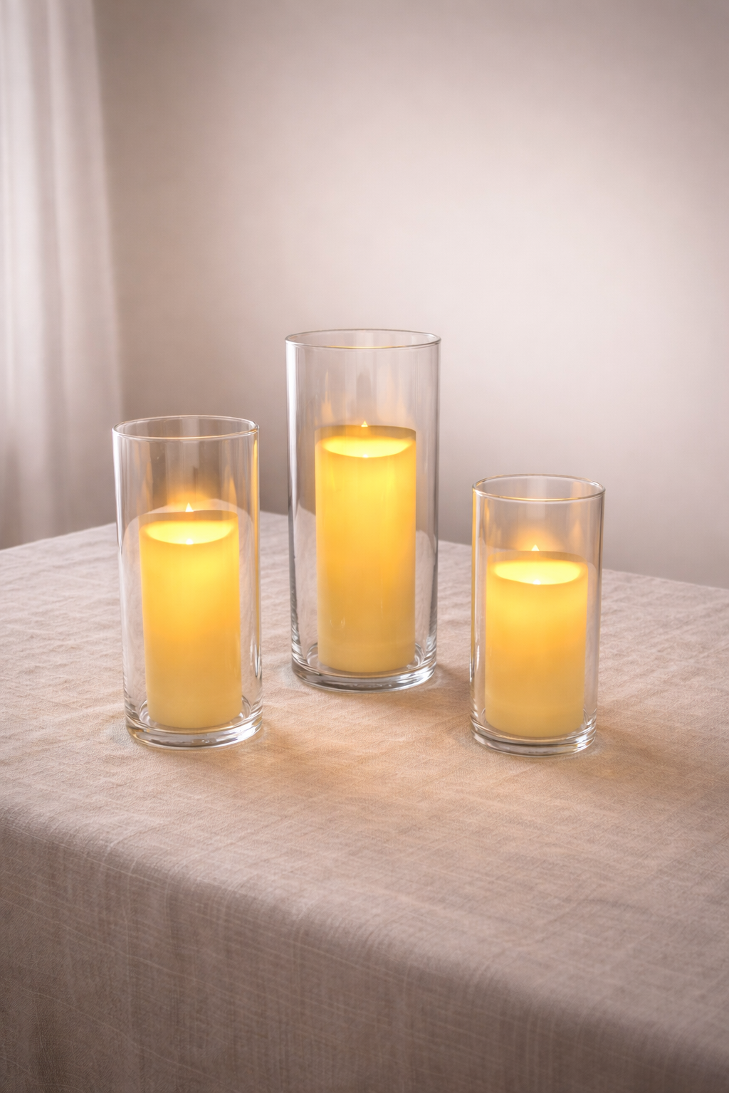 Glass Candle Set