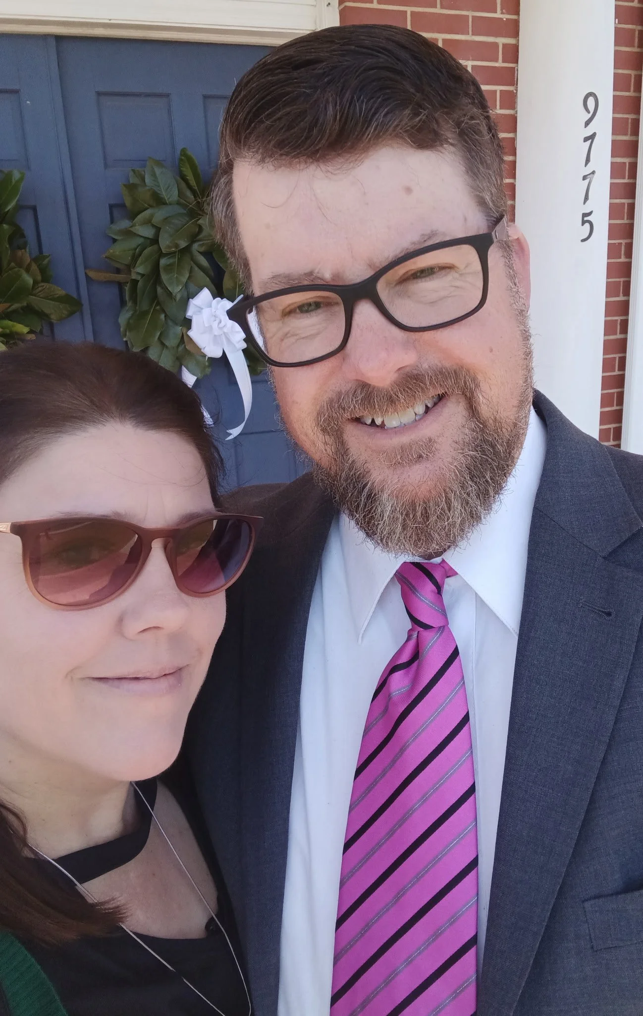close up of Dylan Anderson, Executive Director, and Susan Anderson, his wife